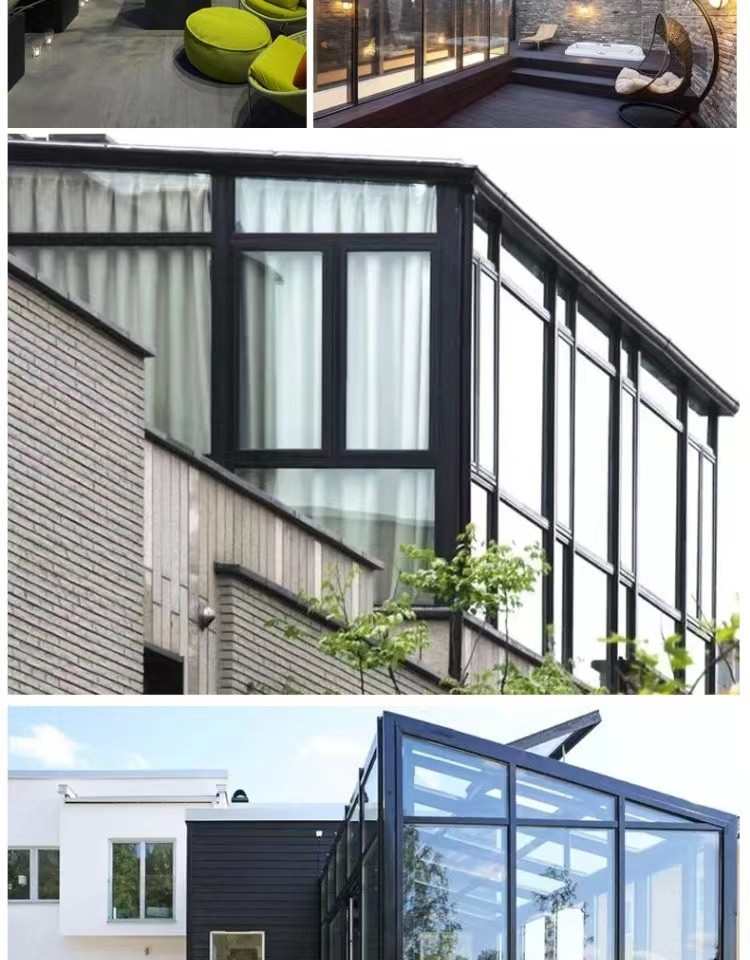 无锡苏州常州别墅阳光房定制断桥铝合金门窗封阳台电动天窗露台顶(图17)