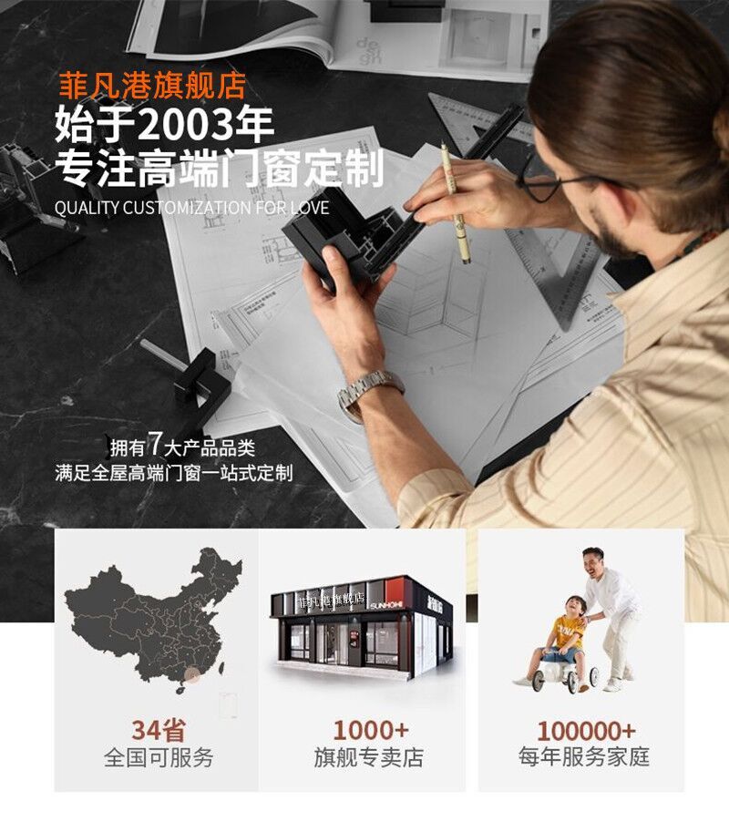 北京忠旺断桥铝门窗系统铝合金封阳台推拉隔音飘移窗户阳光房露台(图4)