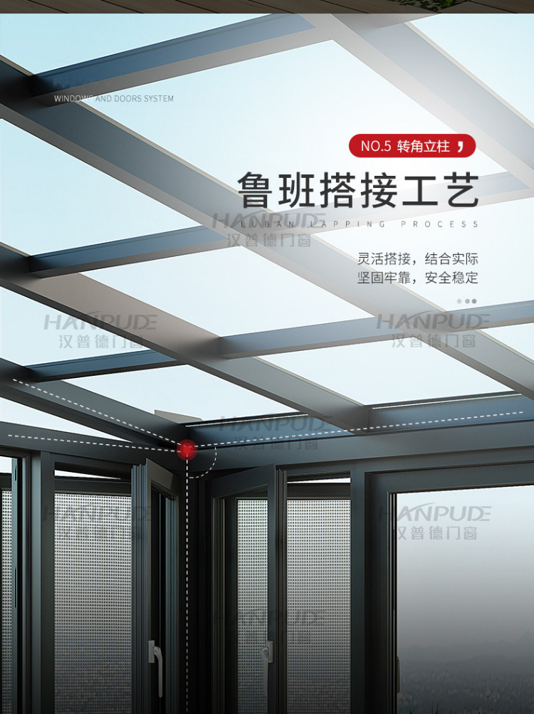 上海杭州宁波阳光房定制别墅露台断桥铝合金门窗封阳台欧式玻璃房(图49)