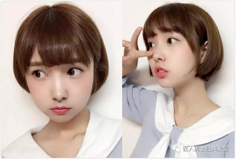 甜美短发女生发型图_甜美短发女生发型图片_女生甜美短发发型