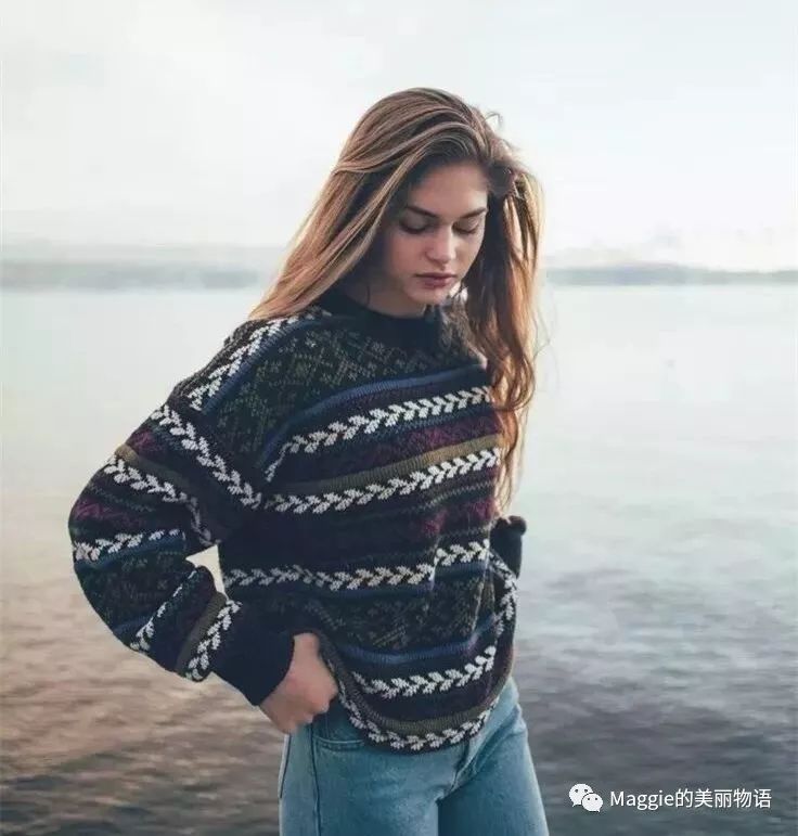 雪花帅气毛衣7_雪花毛衣搭配图片_帅气雪花毛衣怎么织