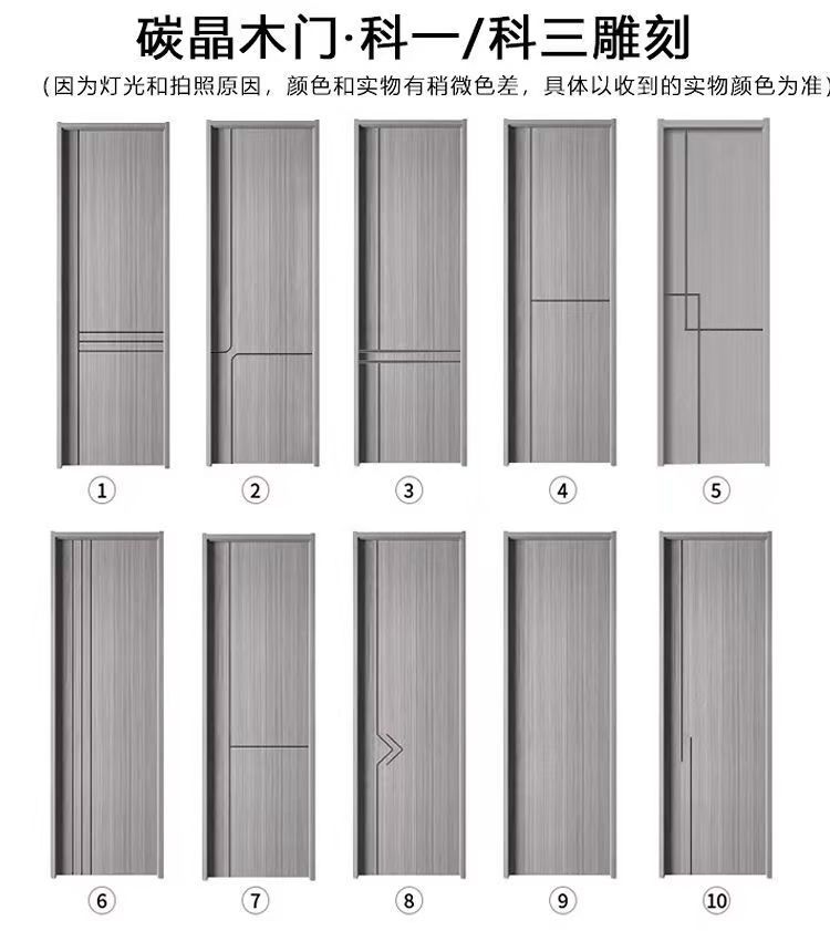 定制碳晶门卧室门房间门套装室内门现货实木复合门2025新款免漆门(图9)