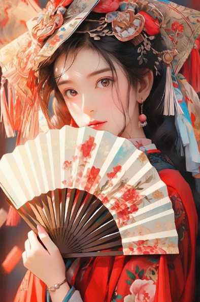 女生拿扇子霸气头像，适合用吗？如何打造？-第1张图片