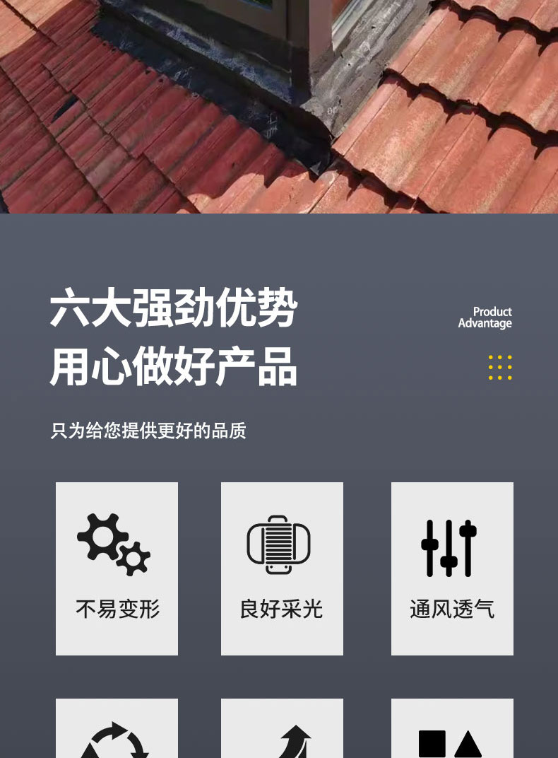 阁楼开天窗 斜屋顶天窗 铝木铝合金 手动电动采光窗 老虎窗阳台窗(图1)