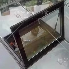 定制铝合金阳光房电动平移天窗采光井天窗老虎窗斜屋顶阁楼天窗(图3)