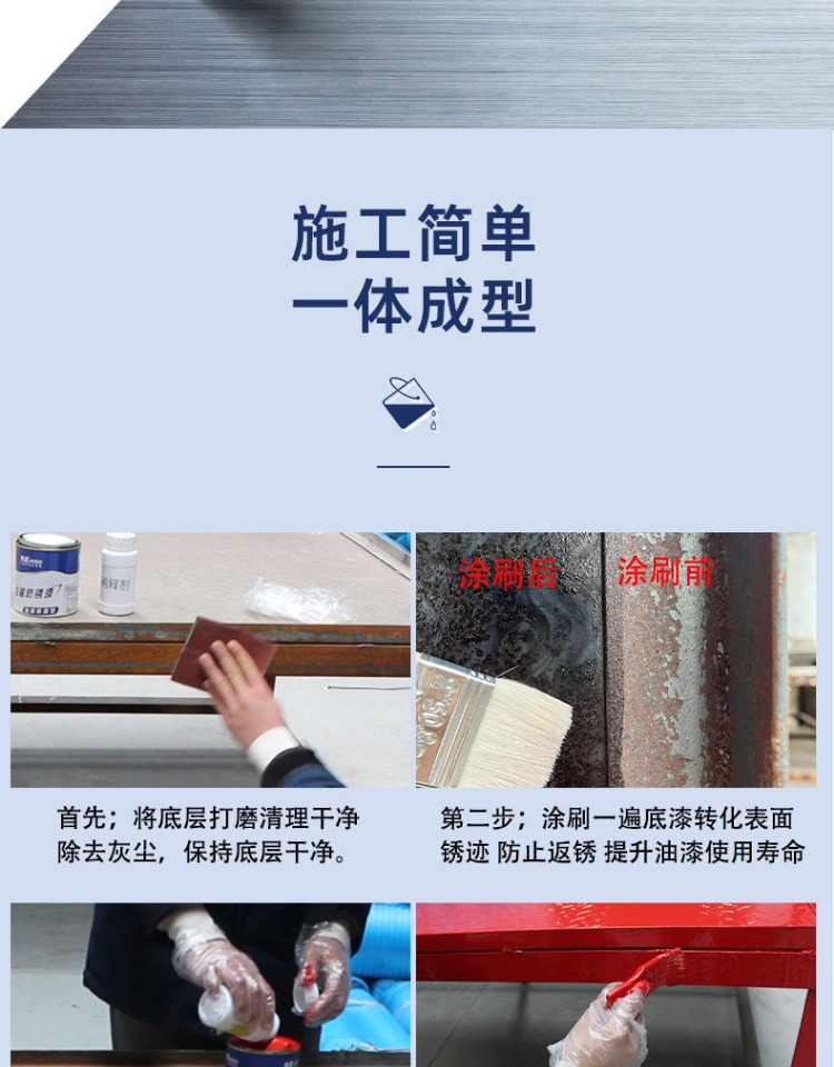醇酸调和漆金属铁栏杆门窗彩钢瓦翻新专用防锈漆防腐灰色铁红油漆(图9)