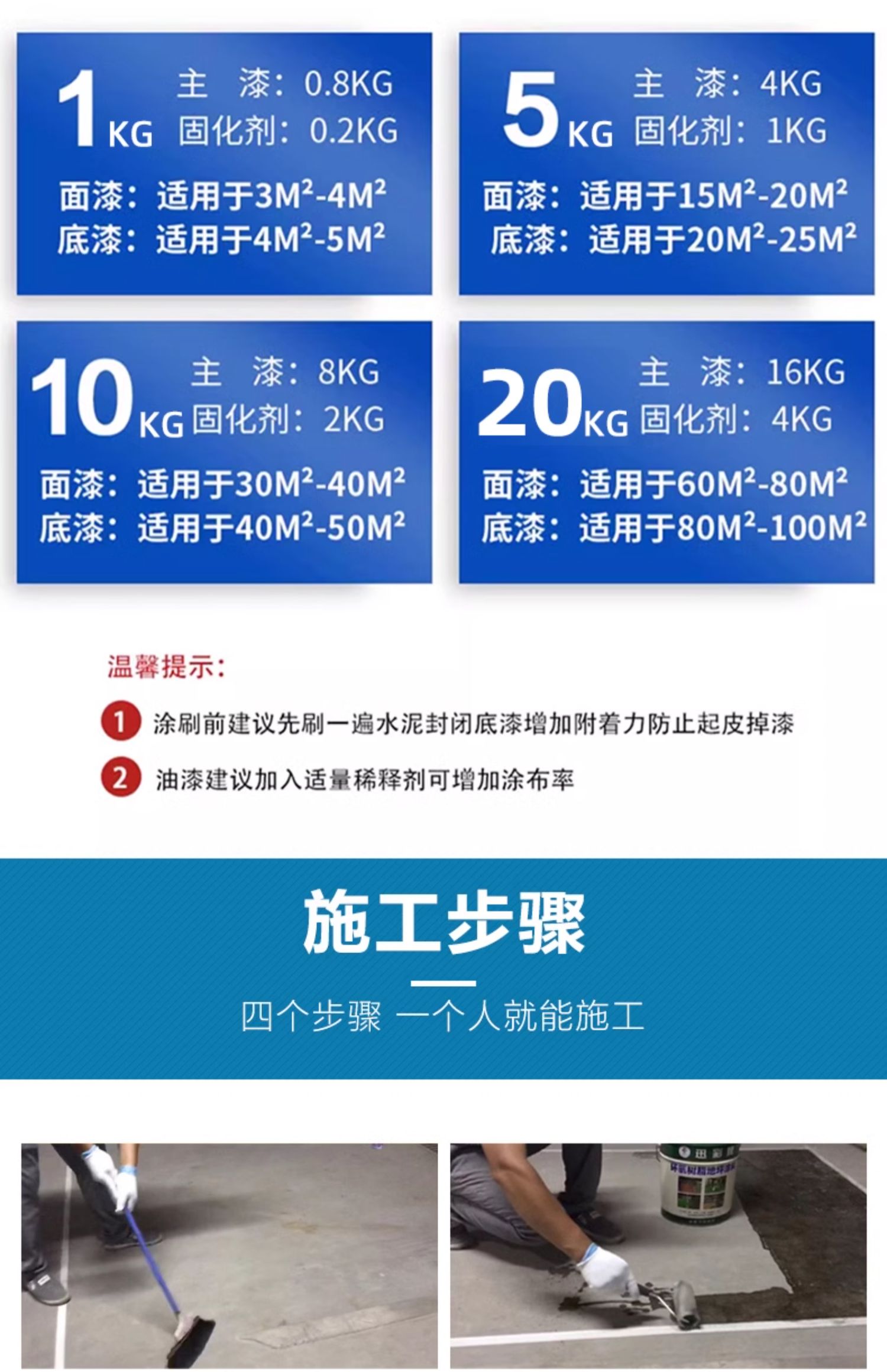 环氧树脂地坪漆自流平水泥地面漆油性耐磨室外室内地板漆地平油漆(图8)
