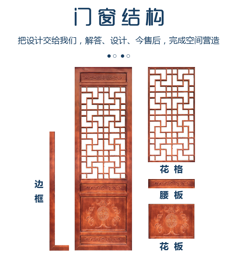 定制中式木门仿古门实木门卧室门室内门复古门套装门子母门原木门(图6)