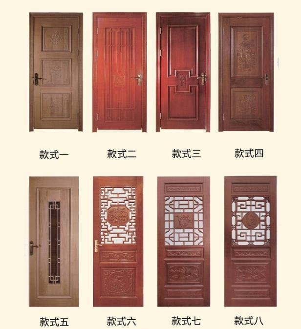 定制中式木门仿古门实木门卧室门室内门复古门套装门子母门原木门(图13)