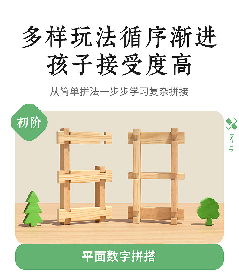榫卯积木玩具儿童智慧益智大脑开发新中式古建筑鲁班结构木质房子(图13)