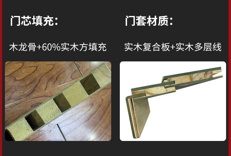 定制实木白色室内门简约卧室门办公房门免漆套装门生态门复合木门(图9)