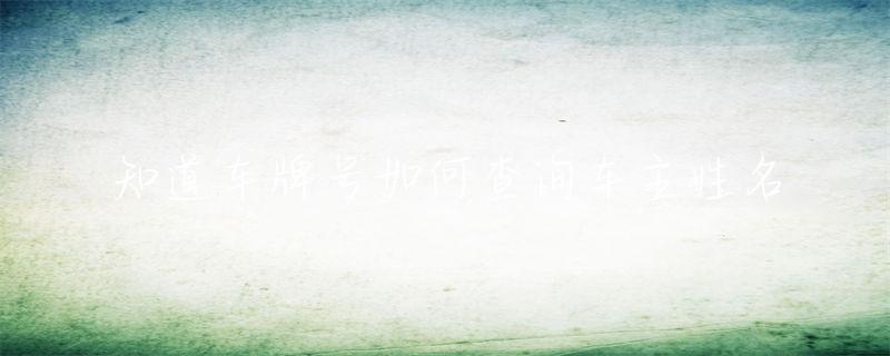 查询车主姓名系统_车主姓名查询车辆信息_车辆查询车主姓名