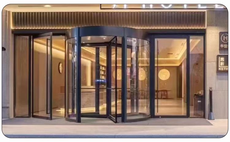 商铺进户门自动旋转门酒店两翼三翼电动感应门宾馆平移门旋转门(图9)