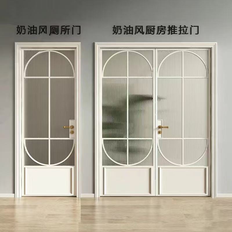 定制法式复古铁艺门玻璃门室内卫生间平开门厕所拱形北欧轻奢现代(图16)