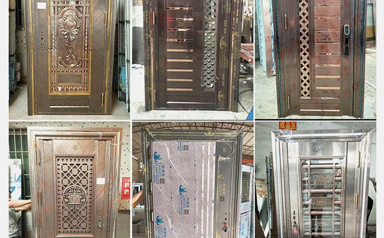 304不锈钢大门双开门韩式防盗门入户门家用自建房别墅进户门定制(图4)