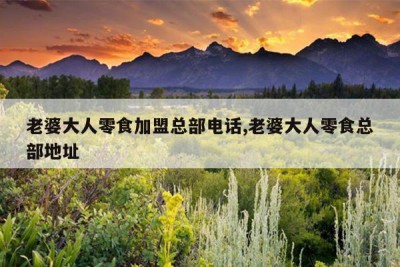 老婆大人零食加盟总部电话,老婆大人零食总部地址