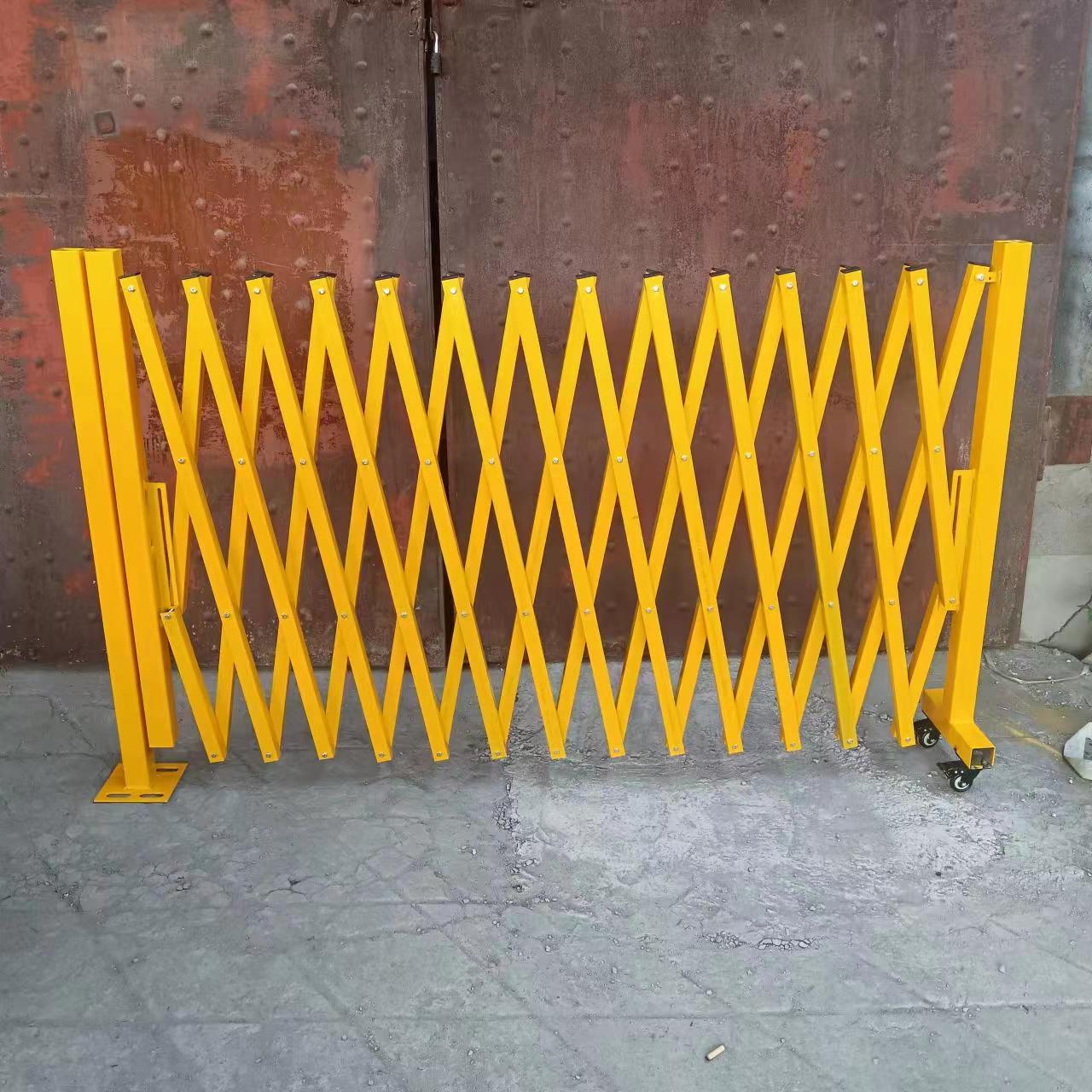 铁制伸缩推拉门护栏工厂工地单位学校小院庭院隔离防护安全简易门(图3)