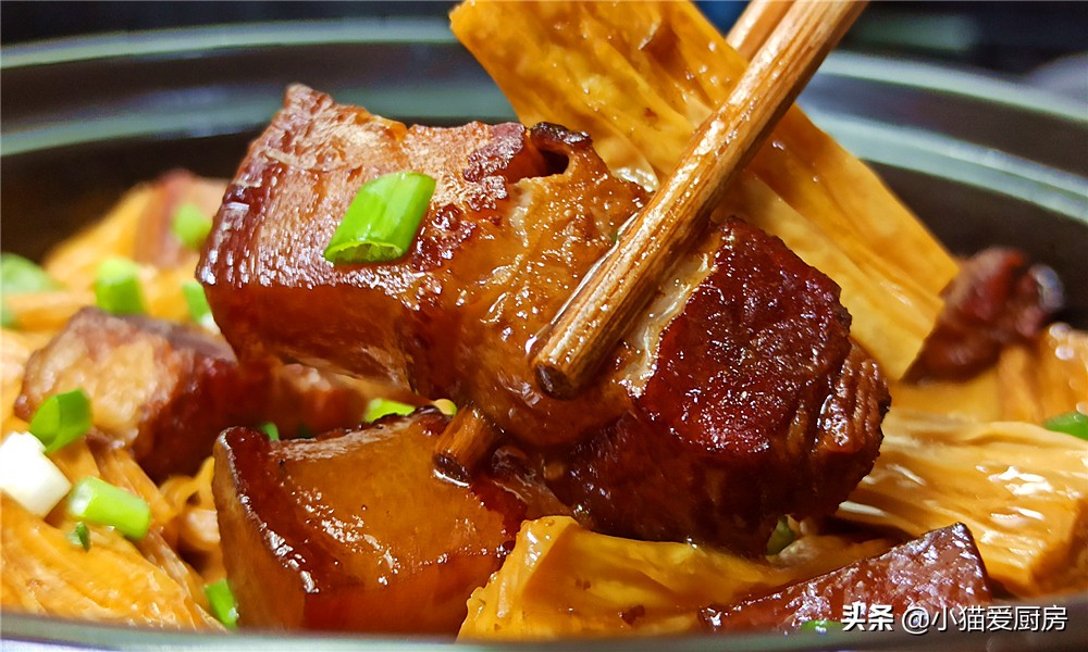 腐竹烧肉_烧肉腐竹卤揪片图片_烧肉腐竹的家常做法