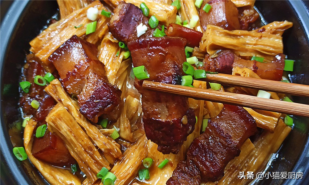 腐竹烧肉_烧肉腐竹的家常做法_烧肉腐竹卤揪片图片