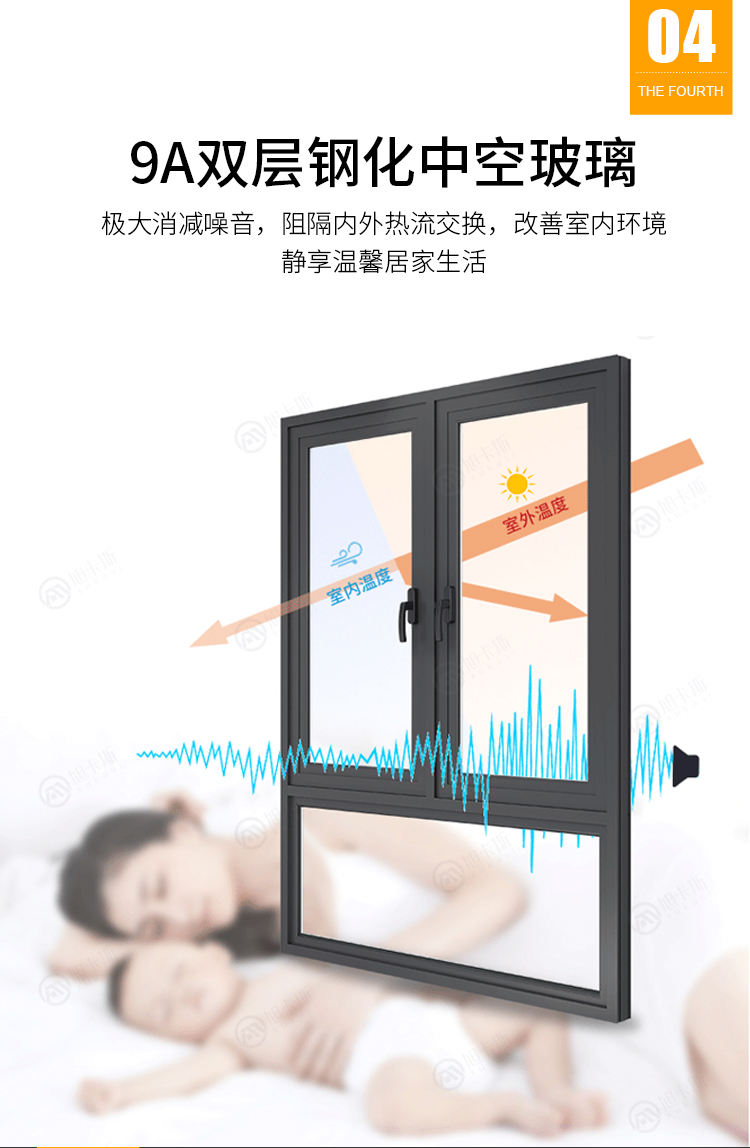 苏州旭卡斯断桥铝合金门窗封阳台落地隔音推拉玻璃窗户阳光房定制(图9)