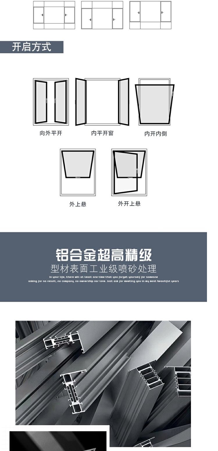 苏州断桥铝合金系统门窗封阳台露台推拉平开隔音隔热落地窗户定制(图3)