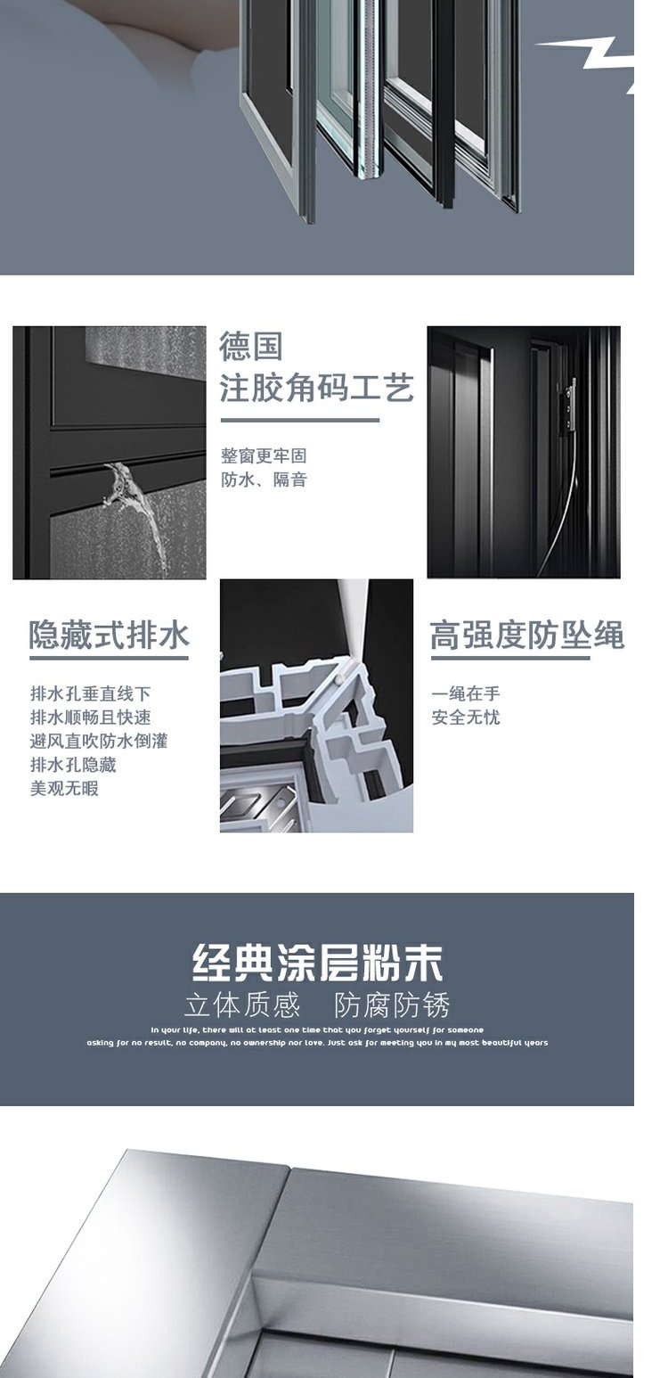 苏州断桥铝合金系统门窗封阳台露台推拉平开隔音隔热落地窗户定制(图5)