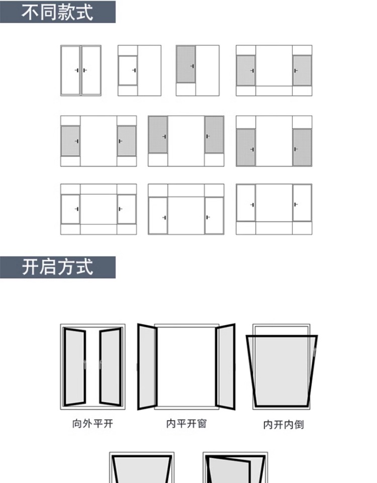 上海江苏断桥铝推拉窗铝合金门窗纱一体封阳台隔音落地平开窗(图4)