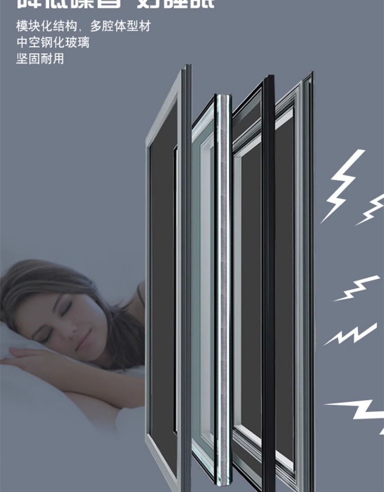 上海江苏断桥铝推拉窗铝合金门窗纱一体封阳台隔音落地平开窗(图7)