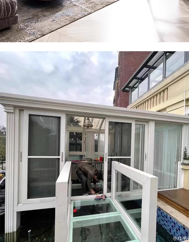 上海江苏断桥铝推拉窗铝合金门窗纱一体封阳台隔音落地平开窗(图22)