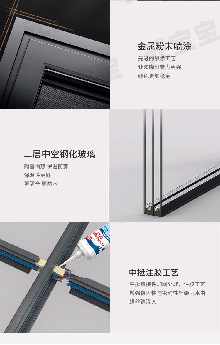 上海芜湖别墅本地定制断桥铝窗户阳台系统窗隔音平开窗农村平开窗(图11)