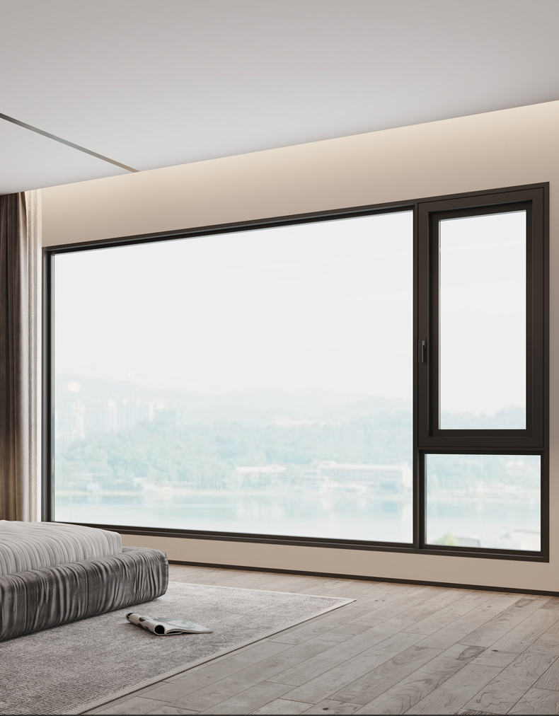 埃森C105Plus铝合金断桥铝门窗封阳台封窗系统门窗隔音窗户加装窗(图3)