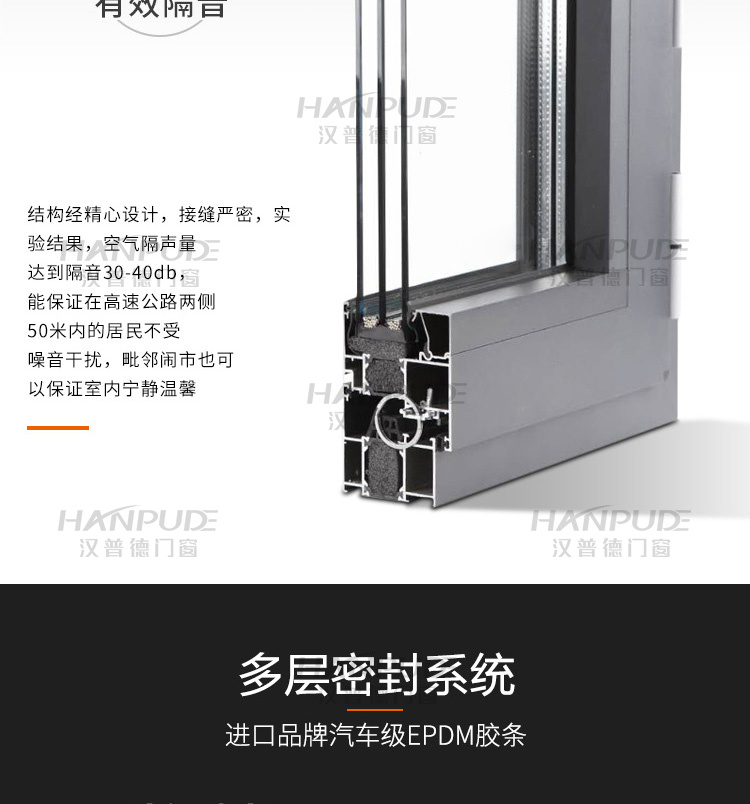 上海坚美断桥铝门窗封阳台隔音系统窗平开推拉落地铝合金窗户定制(图16)