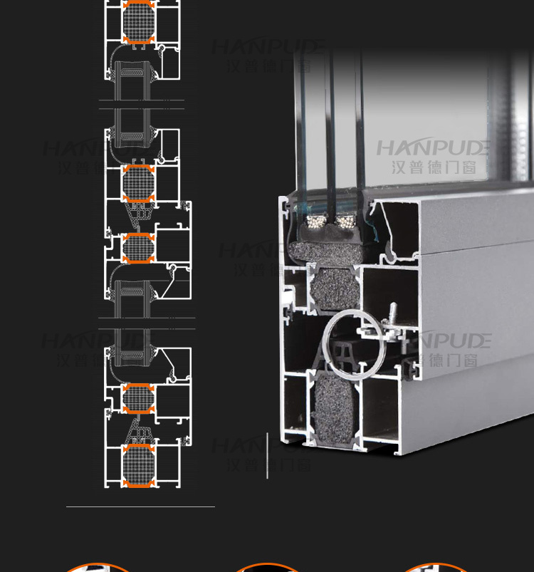上海坚美断桥铝门窗封阳台隔音系统窗平开推拉落地铝合金窗户定制(图17)