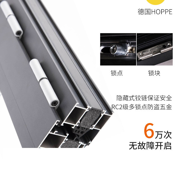 上海坚美断桥铝门窗封阳台隔音系统窗平开推拉落地铝合金窗户定制(图20)