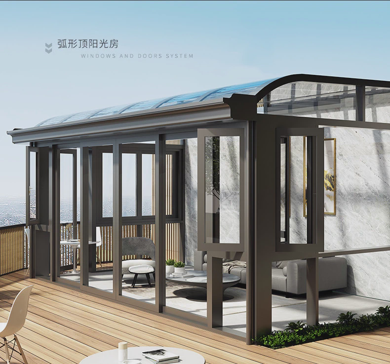 苏州封阳台漂移窗断桥铝门窗凤铝窗纱一体隔音系统电动天窗阳光房(图25)