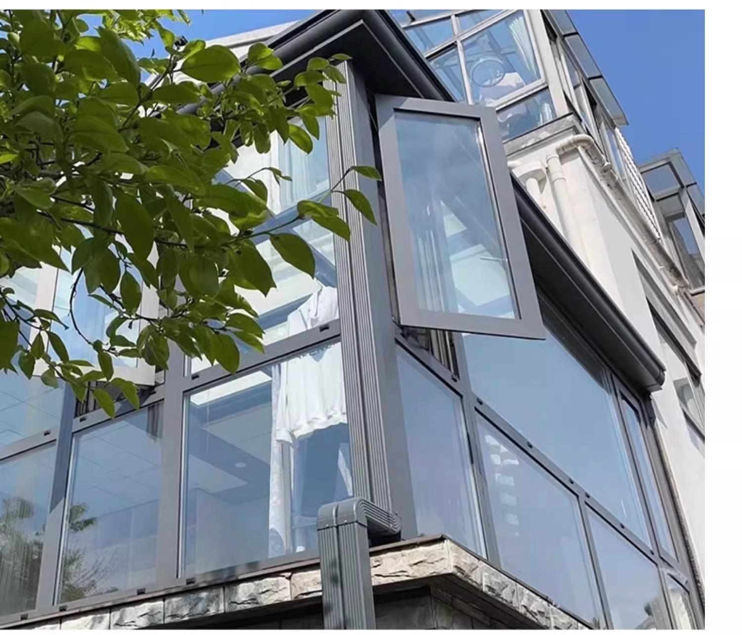 金凯盾全国断桥铝门窗系统封阳台铝合金大玻璃落地平开窗定制(图31)