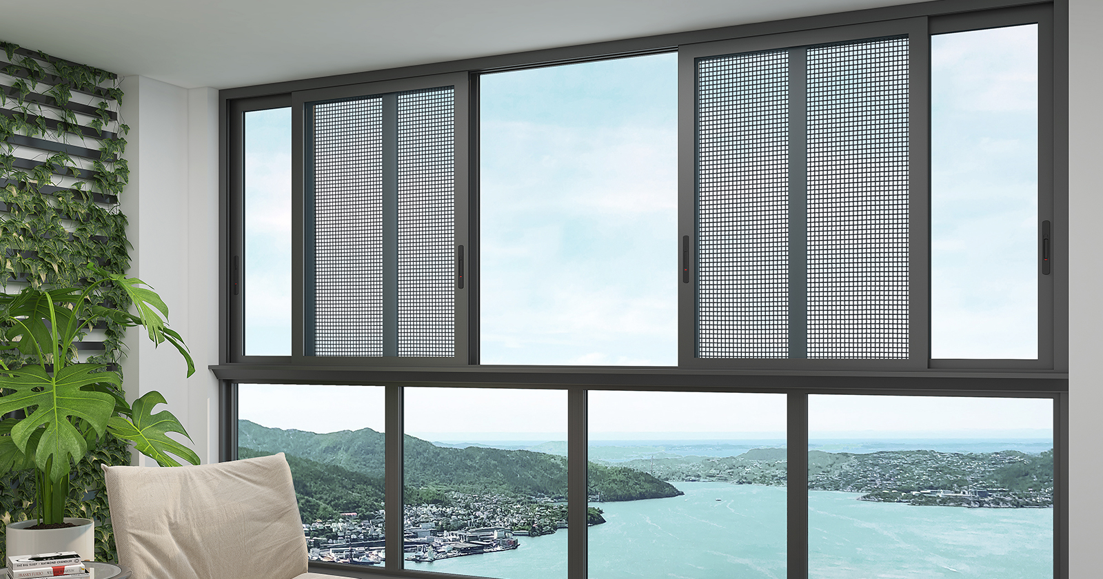 定制金 派雅门窗  雅迪三轨窄框非断桥带纱网现代客厅隔音推拉窗(图28)