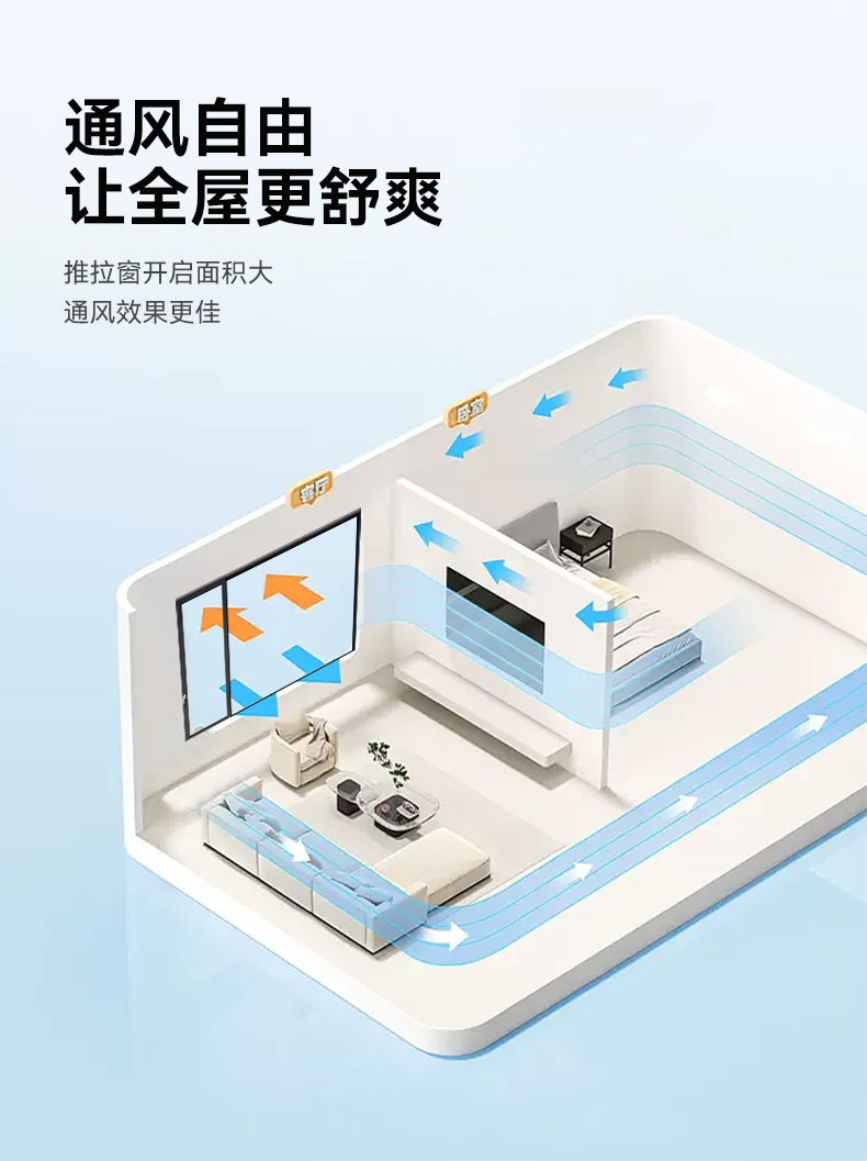 皇派门窗推拉窗 维多利亚压紧窗铝合金卧室阳台户隔音落地窗 定金(图13)