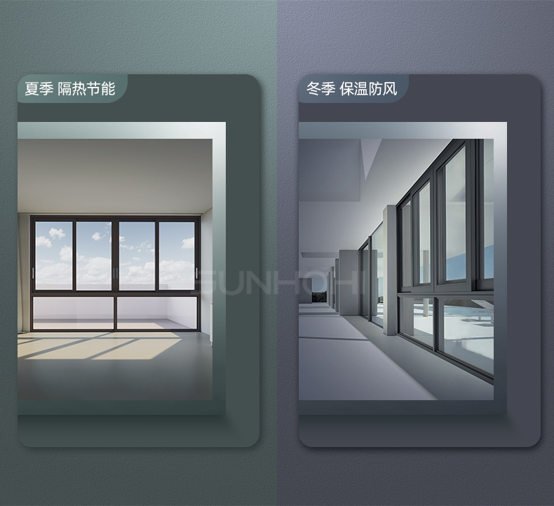 新豪轩轩锐系统断桥铝门窗铝合金推拉窗二三轨隔音窗玻璃落地窗户(图10)