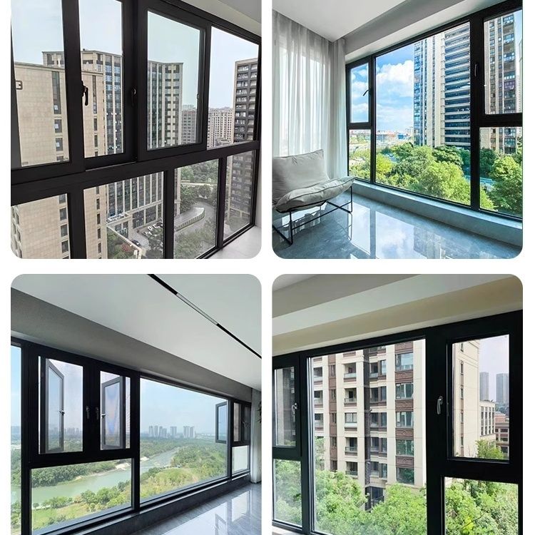苏州厂家直销兴发铝材断桥铝系统门窗隔音窗封阳台窗纱一体推拉窗(图7)