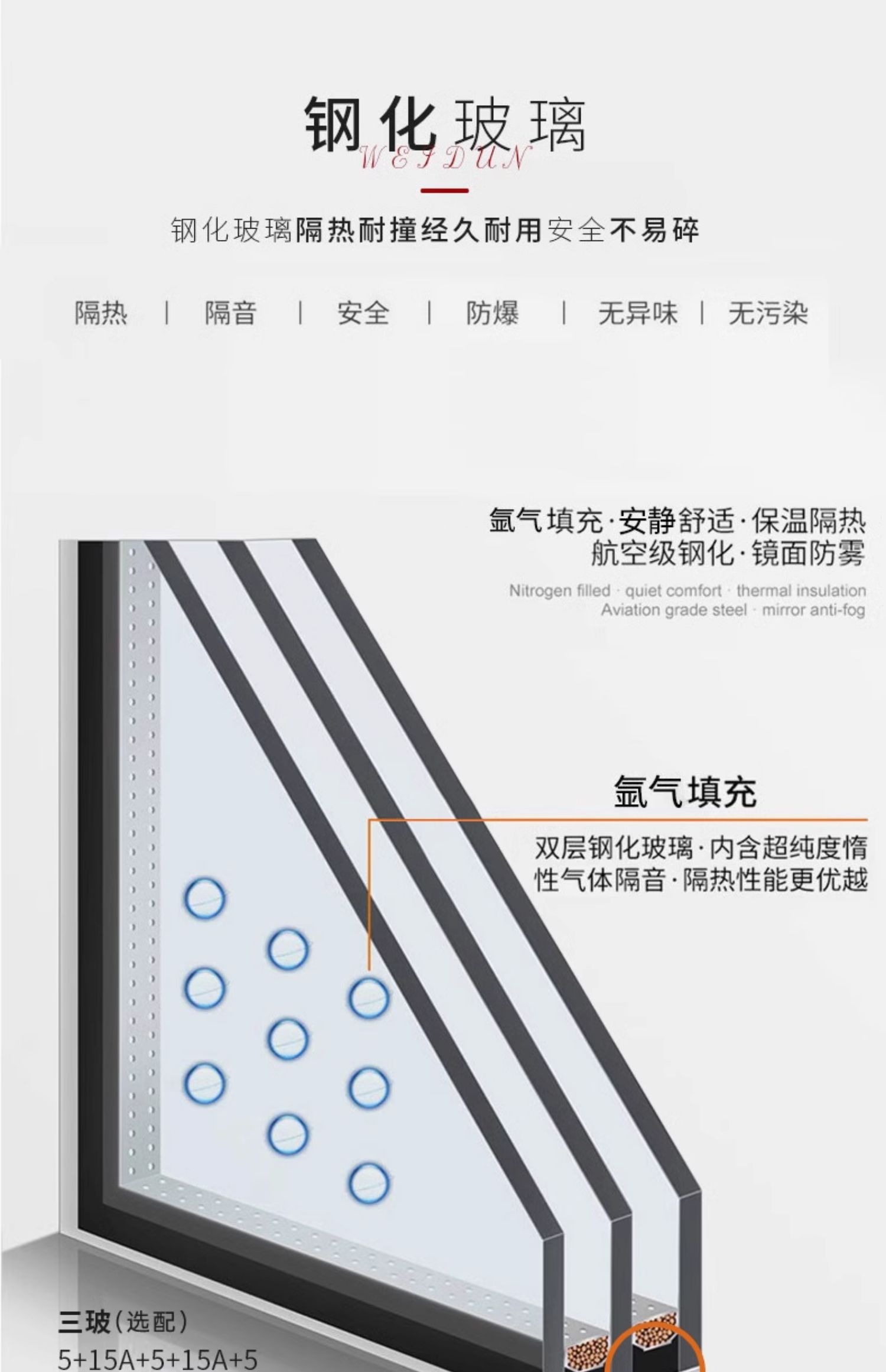 维盾断桥铝推拉窗平移窗封阳台铝合金窗户定做隔音窗落地窗(图17)