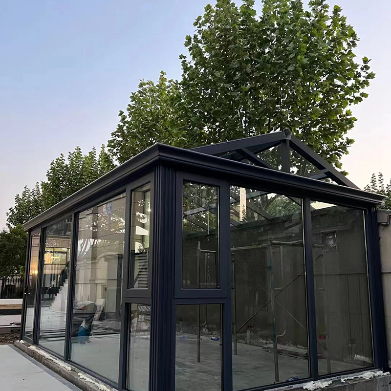 南京别墅欧式阳光房定制断桥铝合金门窗封阳台露台户外钢化玻璃房(图21)