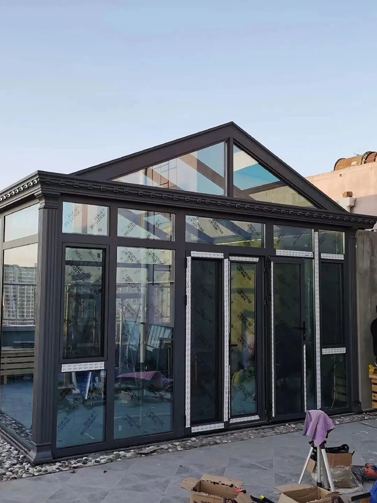 南京别墅欧式阳光房定制断桥铝合金门窗封阳台露台户外钢化玻璃房(图20)