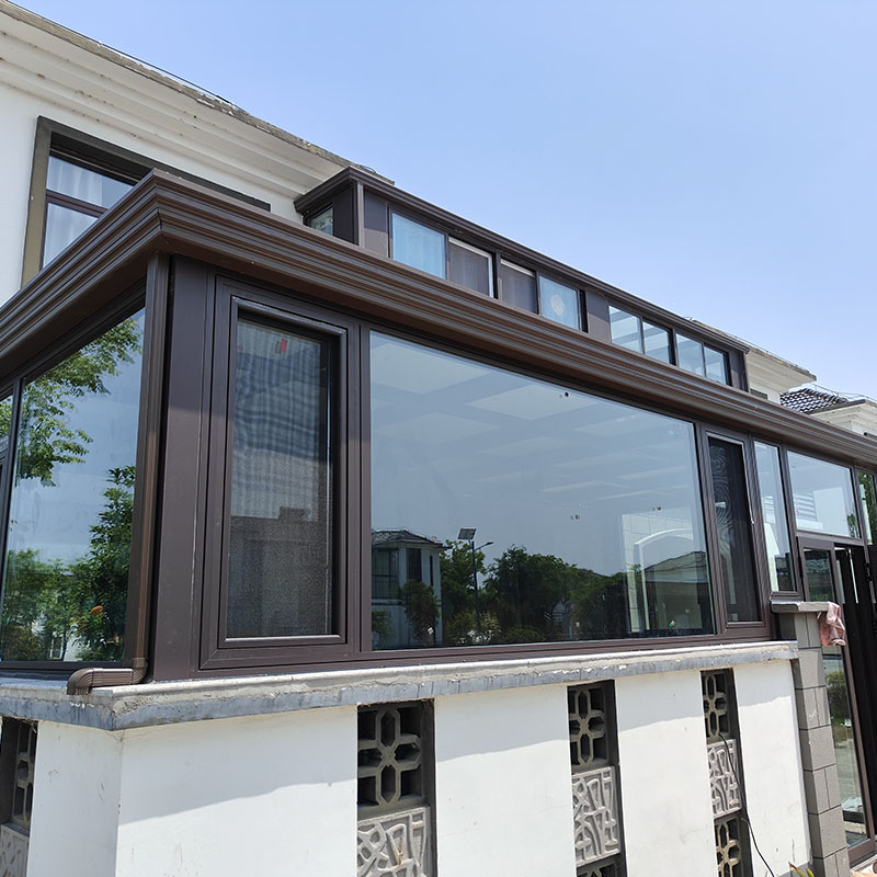 南京别墅欧式阳光房定制断桥铝合金门窗封阳台露台户外钢化玻璃房(图23)