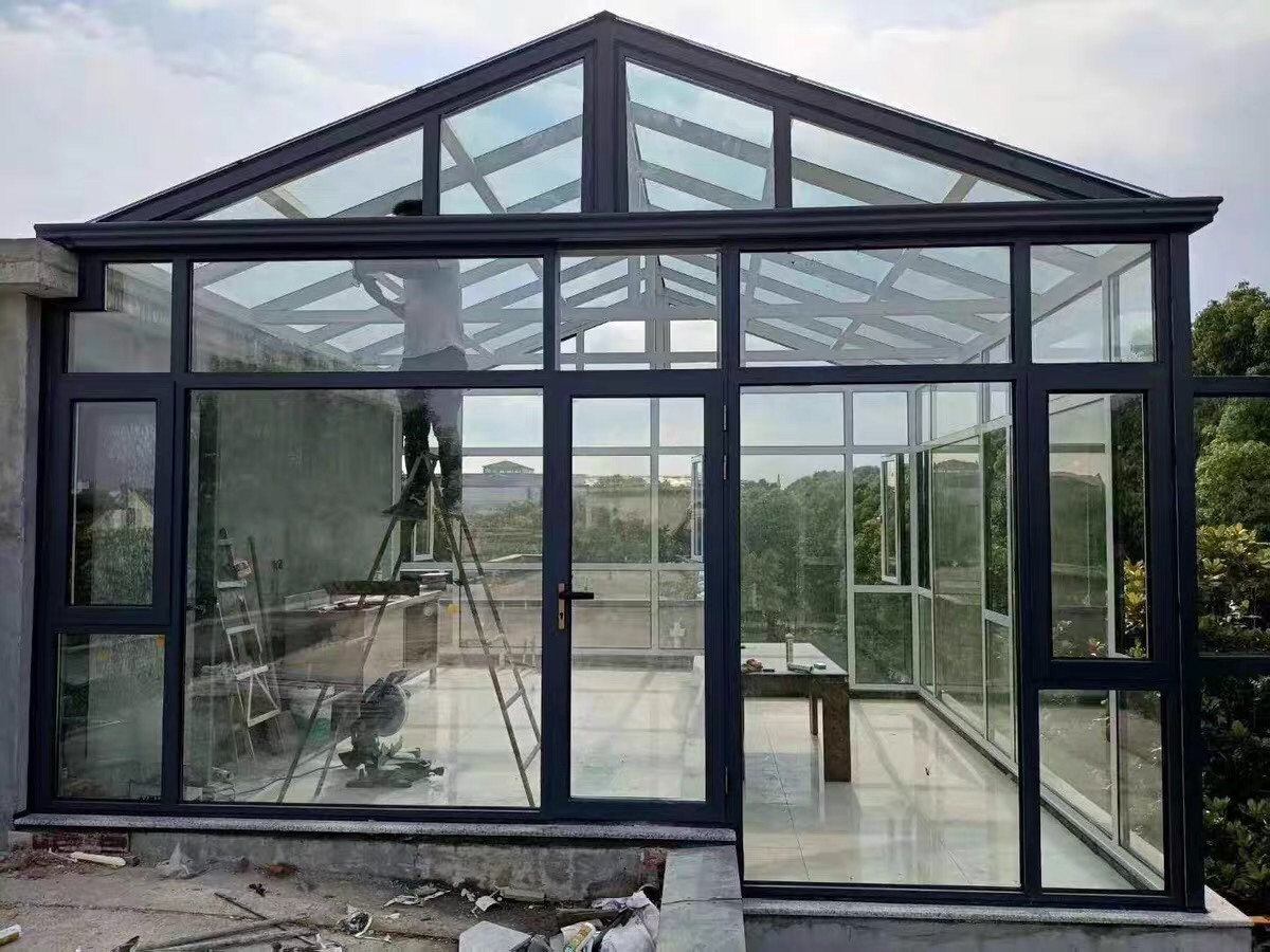 苏州阳光房封阳台定制铝合金断桥铝别墅花园顶棚露台玻璃钢结构(图22)