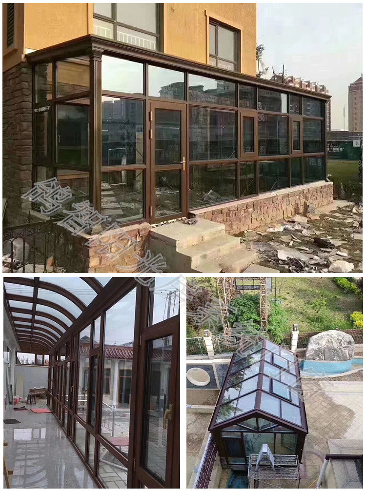 常州无锡阳光房断桥铝合金门窗封阳台别墅露台庭院自建玻璃房定制(图6)