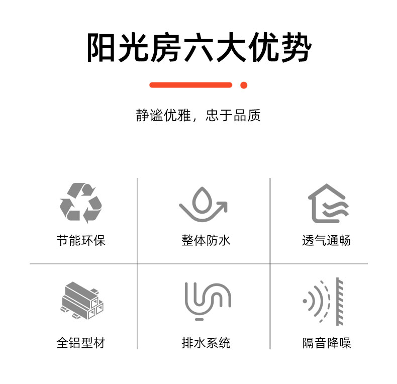 江浙沪阳光房断桥铝合金门窗庭院别墅露台花园幕墙钢化玻璃定制(图4)