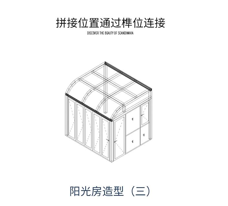 墅川隔音阳光房定制断桥铝门窗钢化玻璃房楼顶封阳台室外简易雨棚(图6)