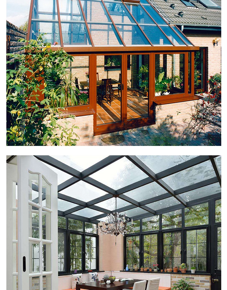 别墅铝合金玻璃房阳光房定制断桥铝门窗钢化玻璃阳台庭院露台雨棚(图20)