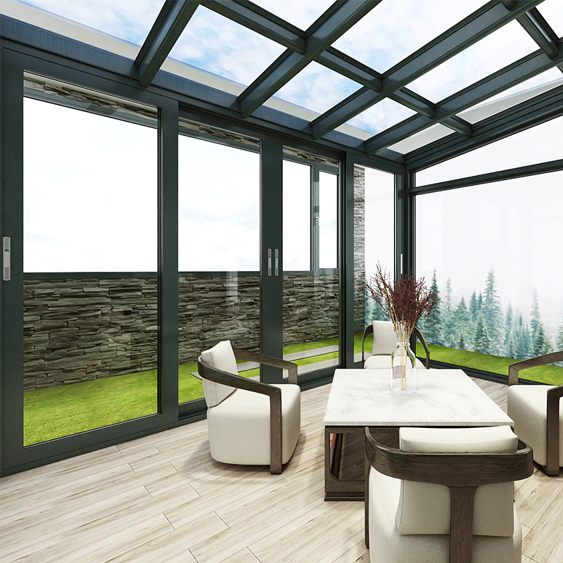 欧迪克格雷诺铝合金玻璃阳光房 别墅楼顶露台阳台玻璃阳光房定制(图10)